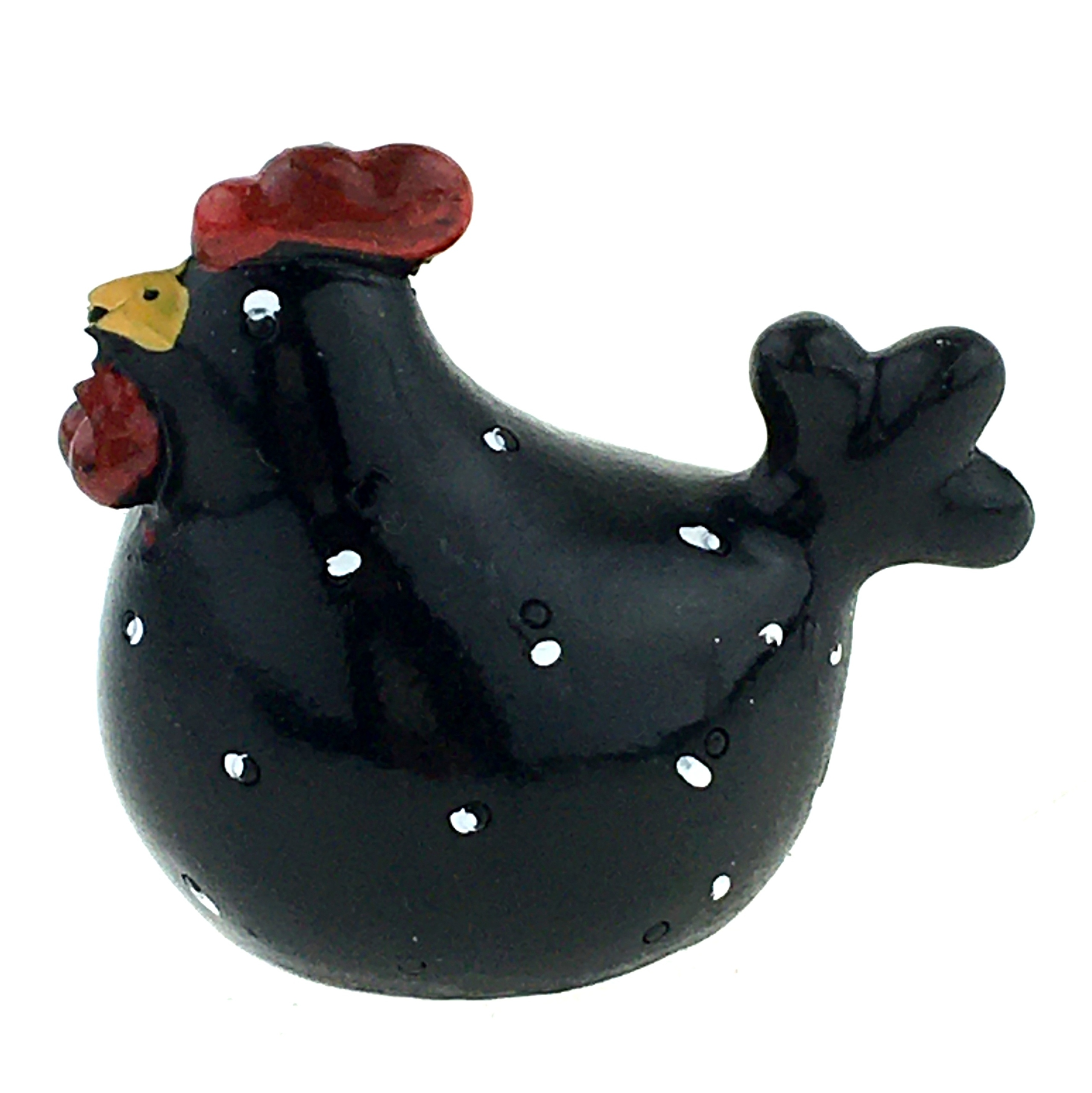 

Kura Kurka Czarna W Kropki Do Koszyka I Stroika