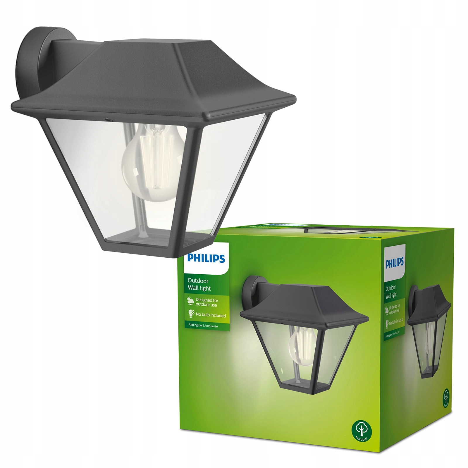 Venkovní nástěnné svítidlo Philips Alpenglow Zahradní fasádní Led lampa E27