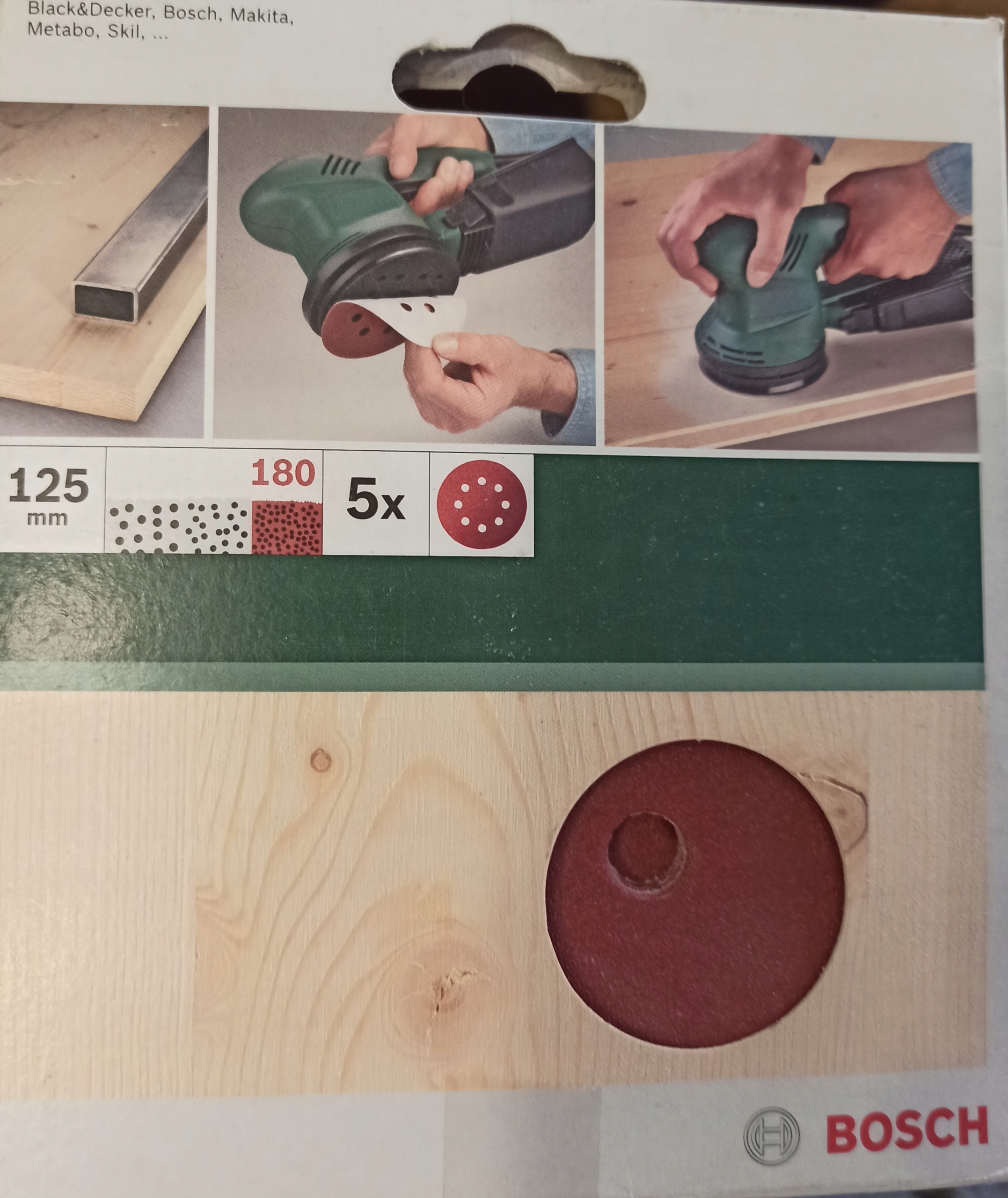 

Krążek Ścierny bOSCH 125MM P180 Drewno/metal 5SZT