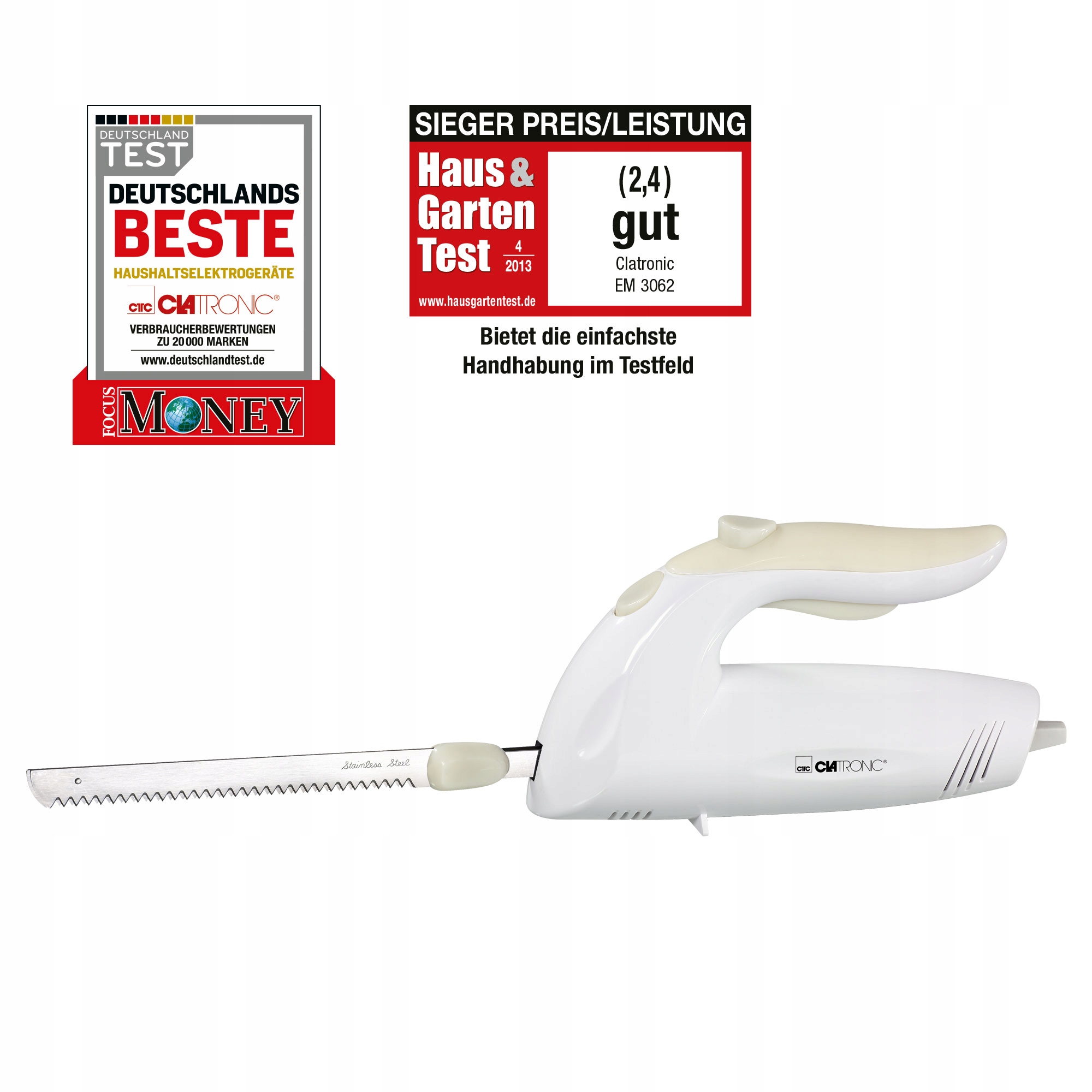 NÓŻ ELEKTRYCZNY CHLEB KEBABA GYROSA CLATRONIC EM30 Stan opakowania oryginalne