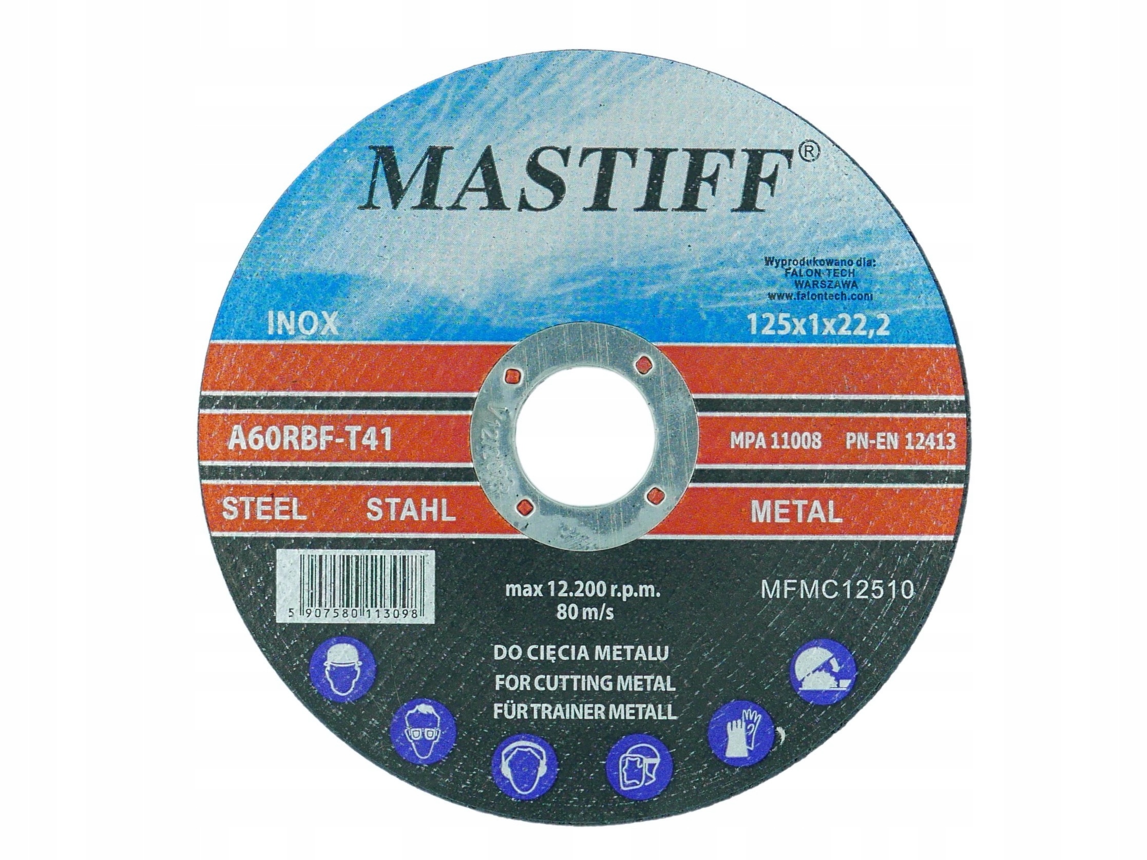 TARCZA INOX DO CIĘCIA METALU TARCZE 125 x 1.0 mm