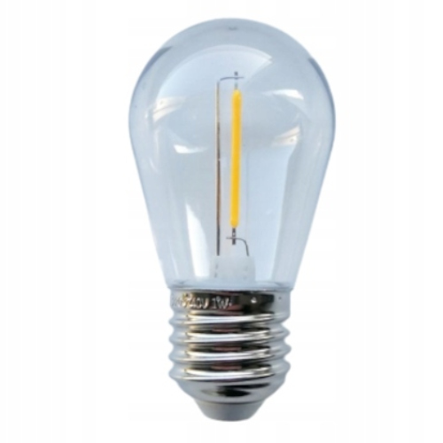 

Żarówka Led E27 S14 0,3W 2700K 3V Filament