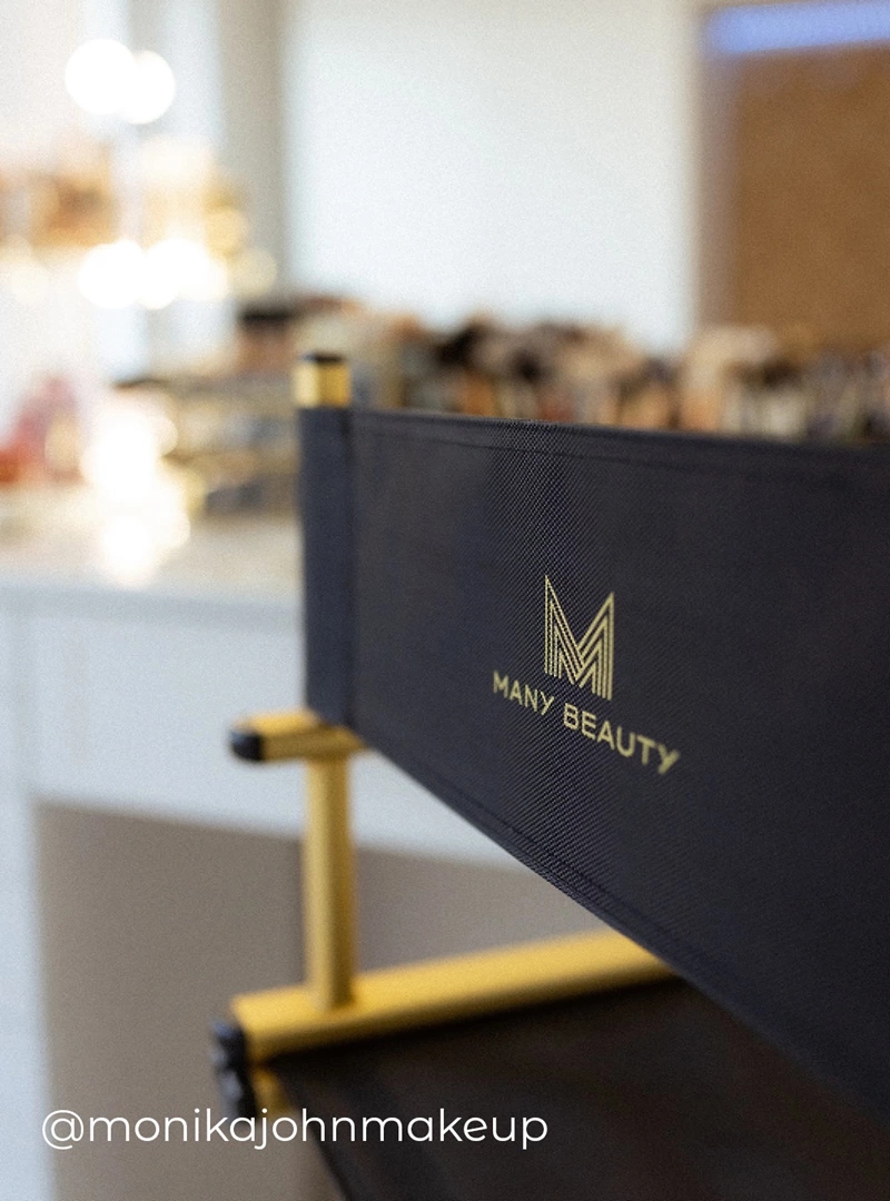 Krzesło do wizażu | makijażu | składane | RÓŻOWE Marka ManyBeauty