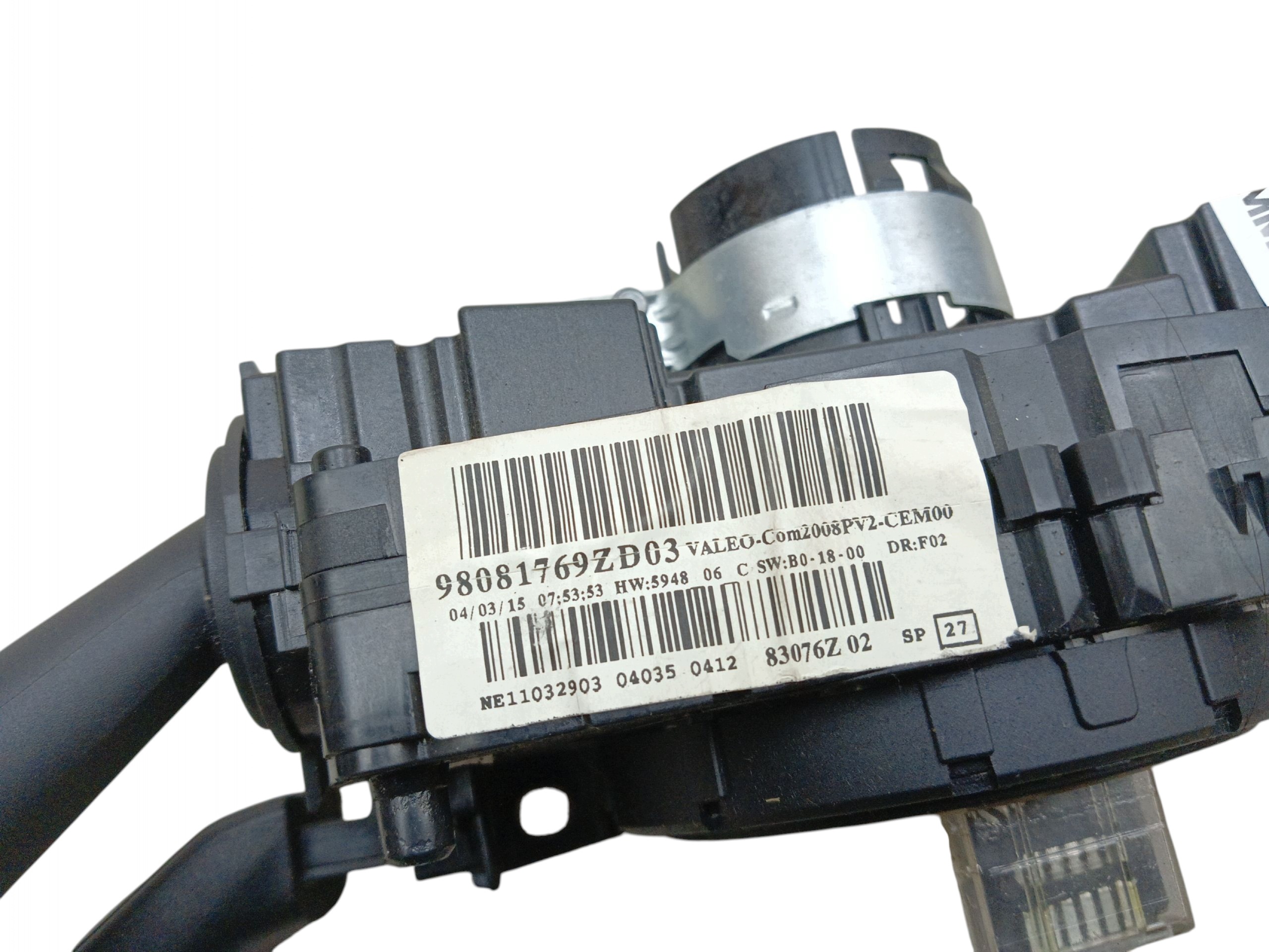 devio luci tergicristallo tergi devio luci devio anello airbag volante PEUGEOT 208 e (2012-2015) 98081769ZD