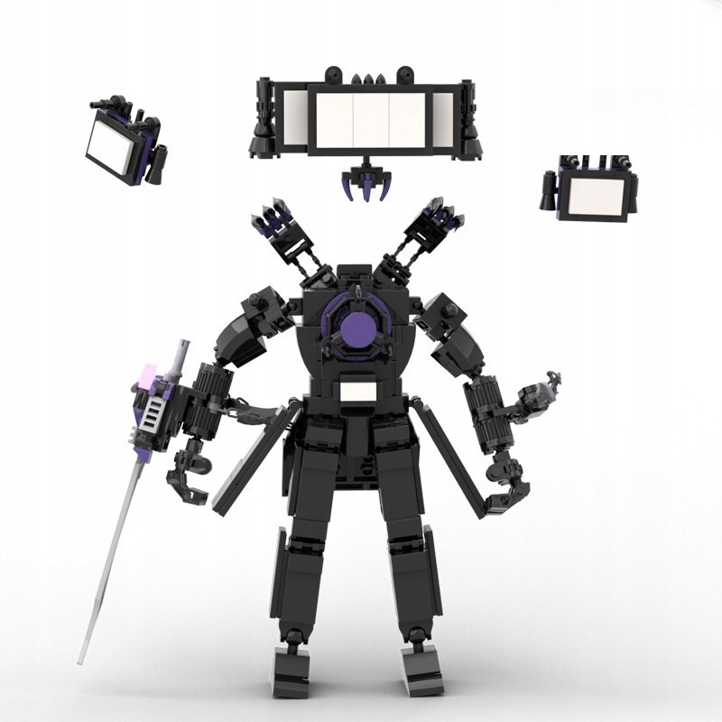 KLOCKI SKIBIDI TOILET TITAN CAMERAMAN FIGURKA, zestaw TV MAN 499pcs Marka bez marki