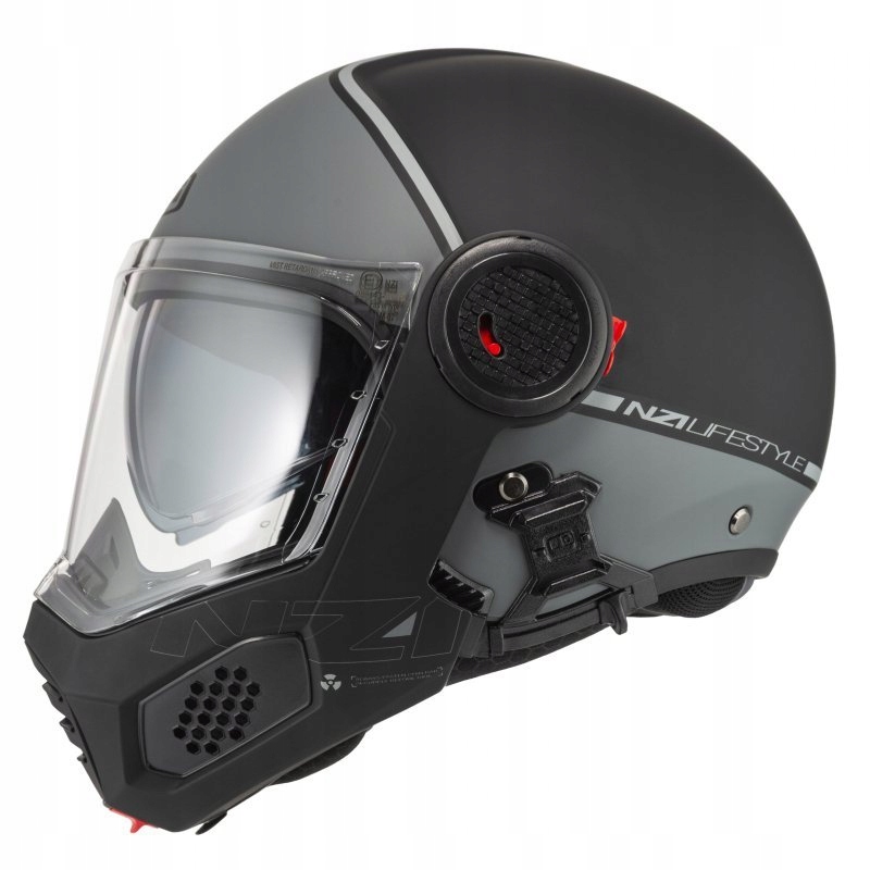 Motocyklová Prilba Nzi Minimod Duo Smart Black Antracite Matt XL