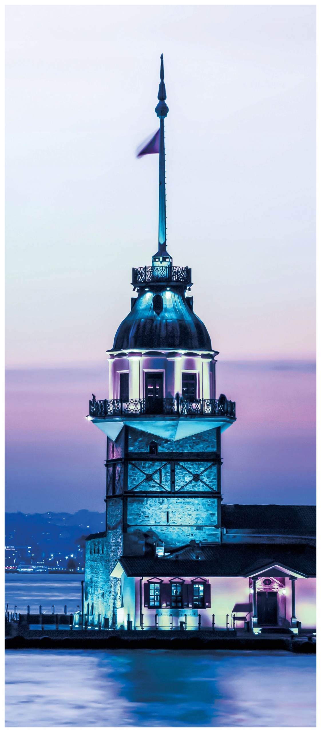 Samolepka Tapeta Istanbul Panenská věž západ slunce noční magie 91x211