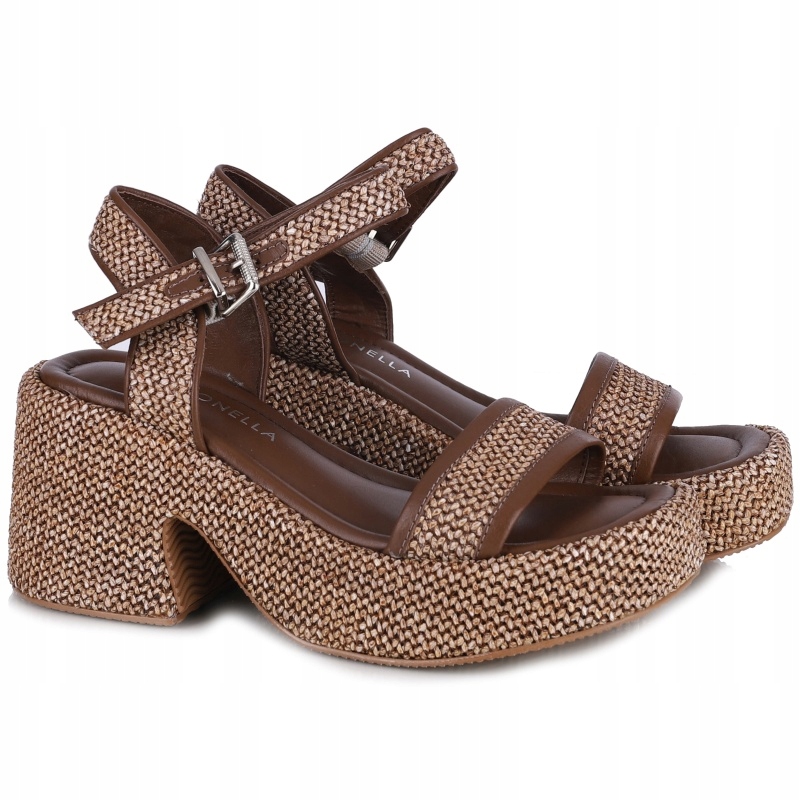 Dámské sandály Bombonella 8T G034 P59 T599 K.hsr hnědé Kůže VEL.38