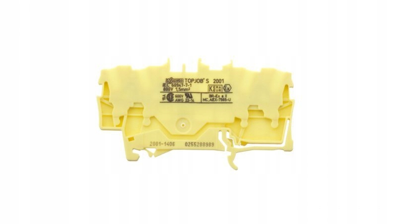 

Złączka szynowa 4-przewodowa 1,5mm2 żółta 2001-140