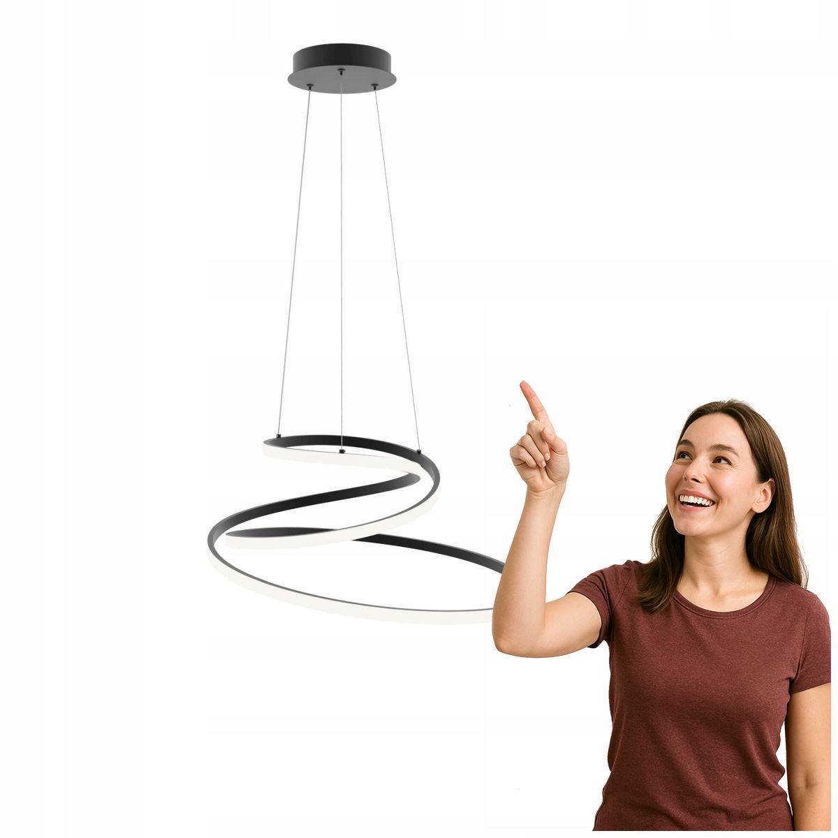 Závesná Led lampa 60W Lorila PND-2168-M-BK Italux