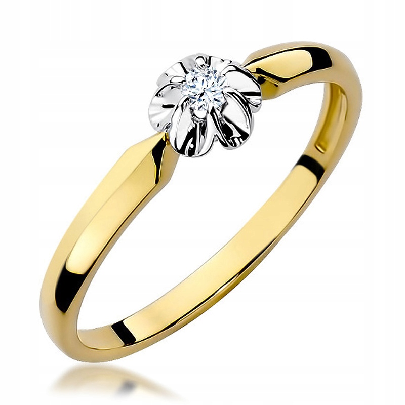 Unikátní Zlatý Prstýnek 585 14K Se Zirkonem, 16 vel.