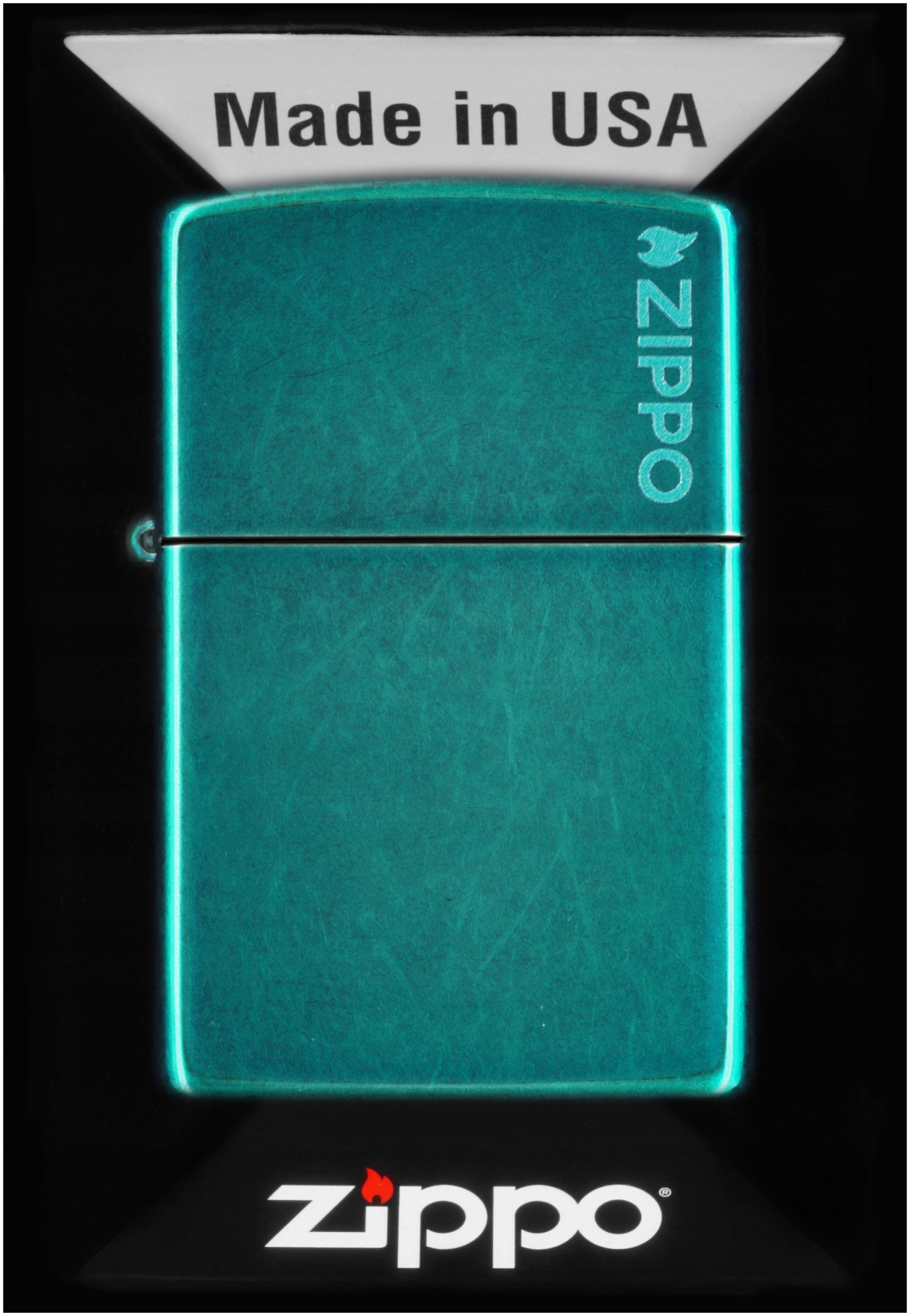 Zapalovač Zippo Candy Teal Logo 60007678