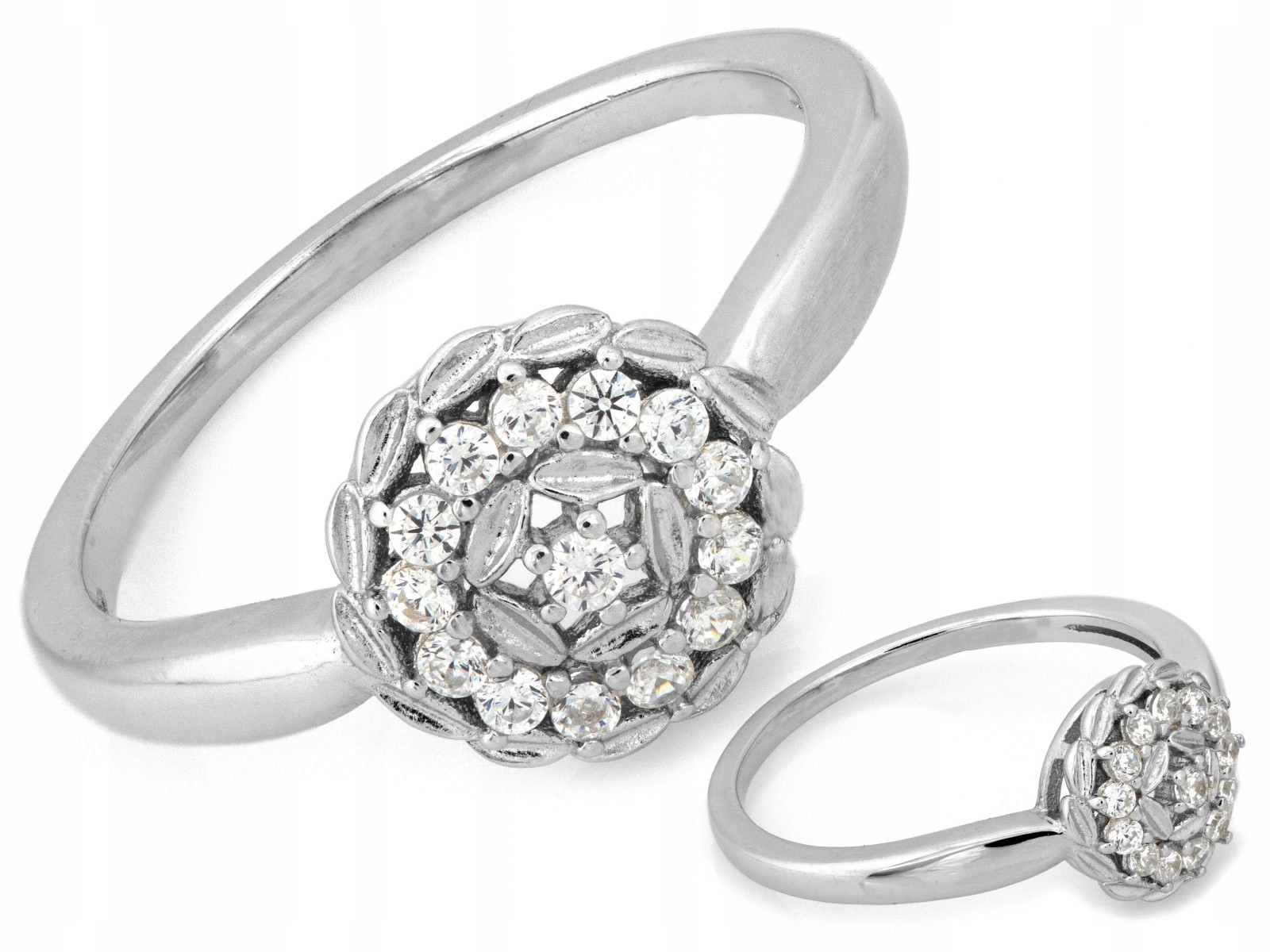 Ženský prstýnek ze stříbra 925 s lesklým módním vzorem