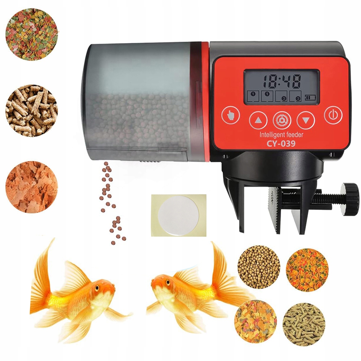 Levně Automatické Krmítko Pro Akvarijní Ryby Dávkovač 200 ML Krmiva Pro Ryby Do Akvária