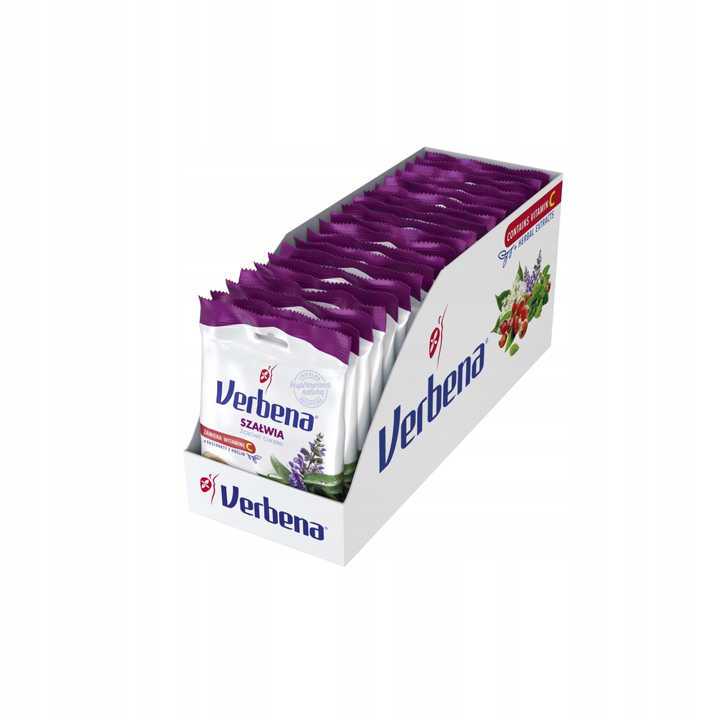 Levně 20x 60g Šalvěj bonbóny Verbena šalvějové Karton