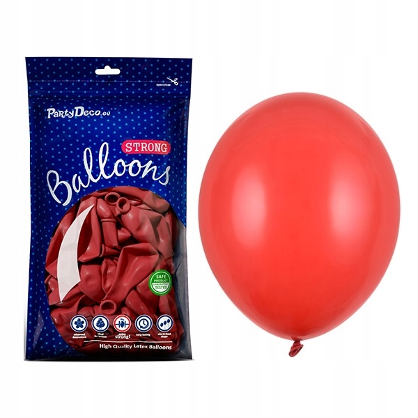 

Balony na Walentynki Czerwone Pastelowe 30cm x100