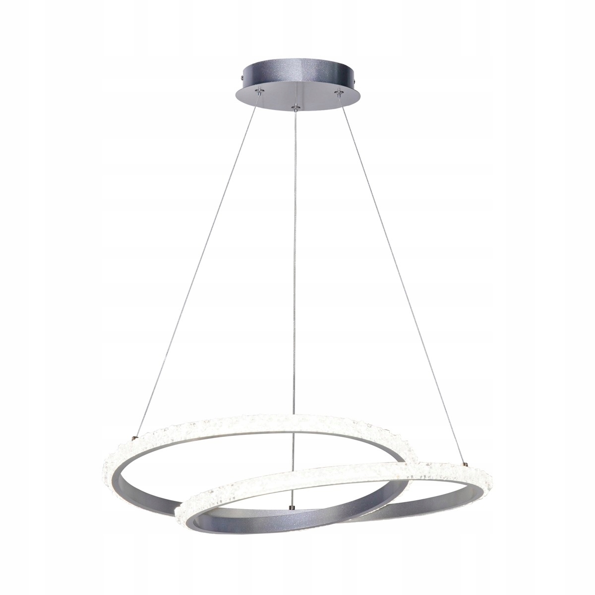 Zalto PND-12436-SILV Moderní stříbrná závěsná Led lampa