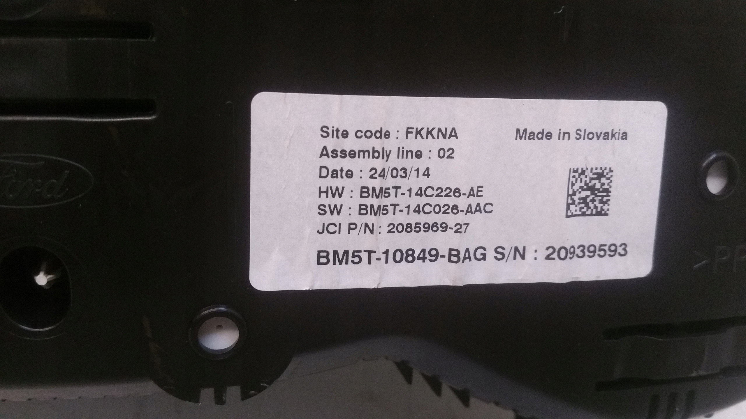 dials BM5T10849BAG Ford C-MAX