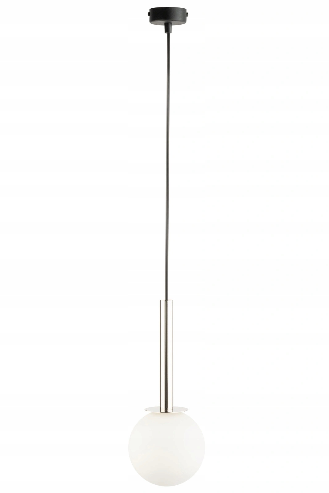 Závěsné svítidlo Sigma Daisy 1 S černo-stříbrné skleněné stínidlo bílé G9 14 cm
