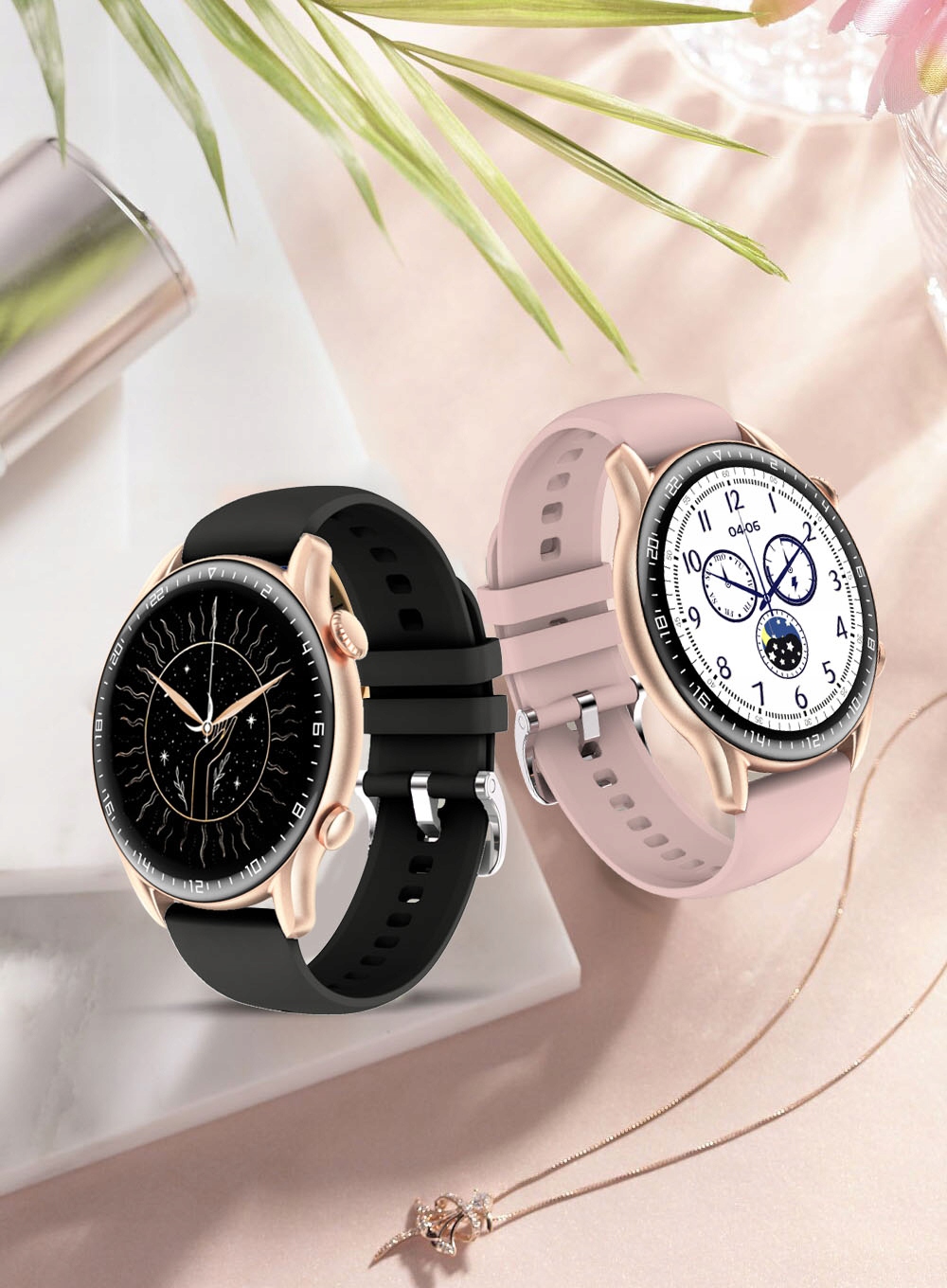 SMARTWATCH ZEGAREK DAMSKI ROZMOWY CIŚNIENIE AMOLED Transmisja danych brak