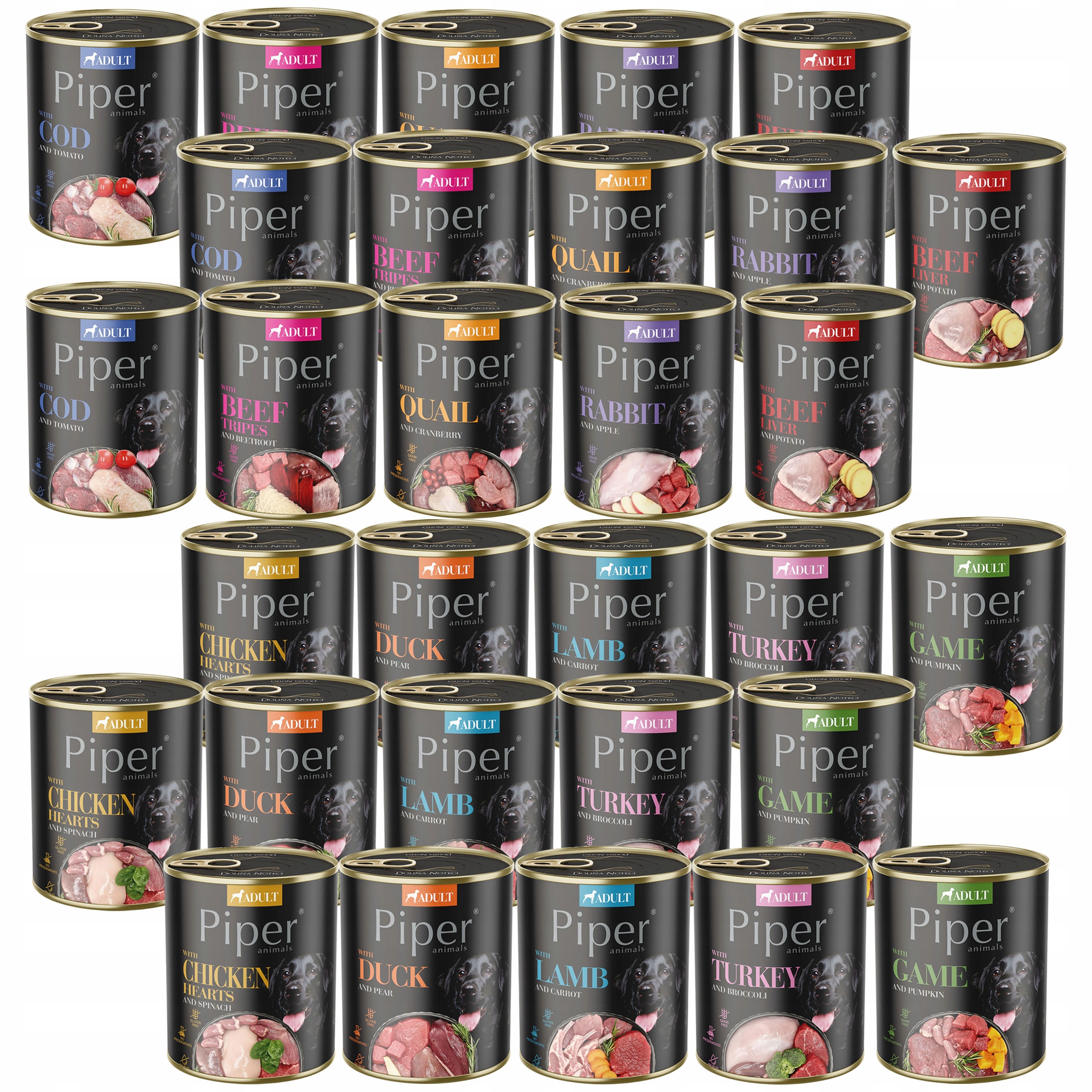 Levně Piper Krmivo mokré pro psa Dolina Noteci mix chutí 30 x 800 g