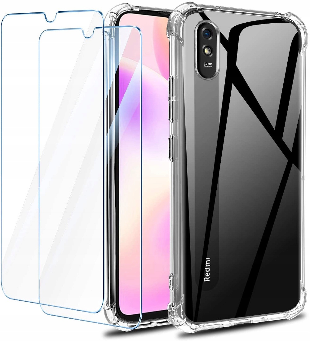 

Etui Pancerne 2 x Szkło Do Xiaomi Redmi 9AT 9A