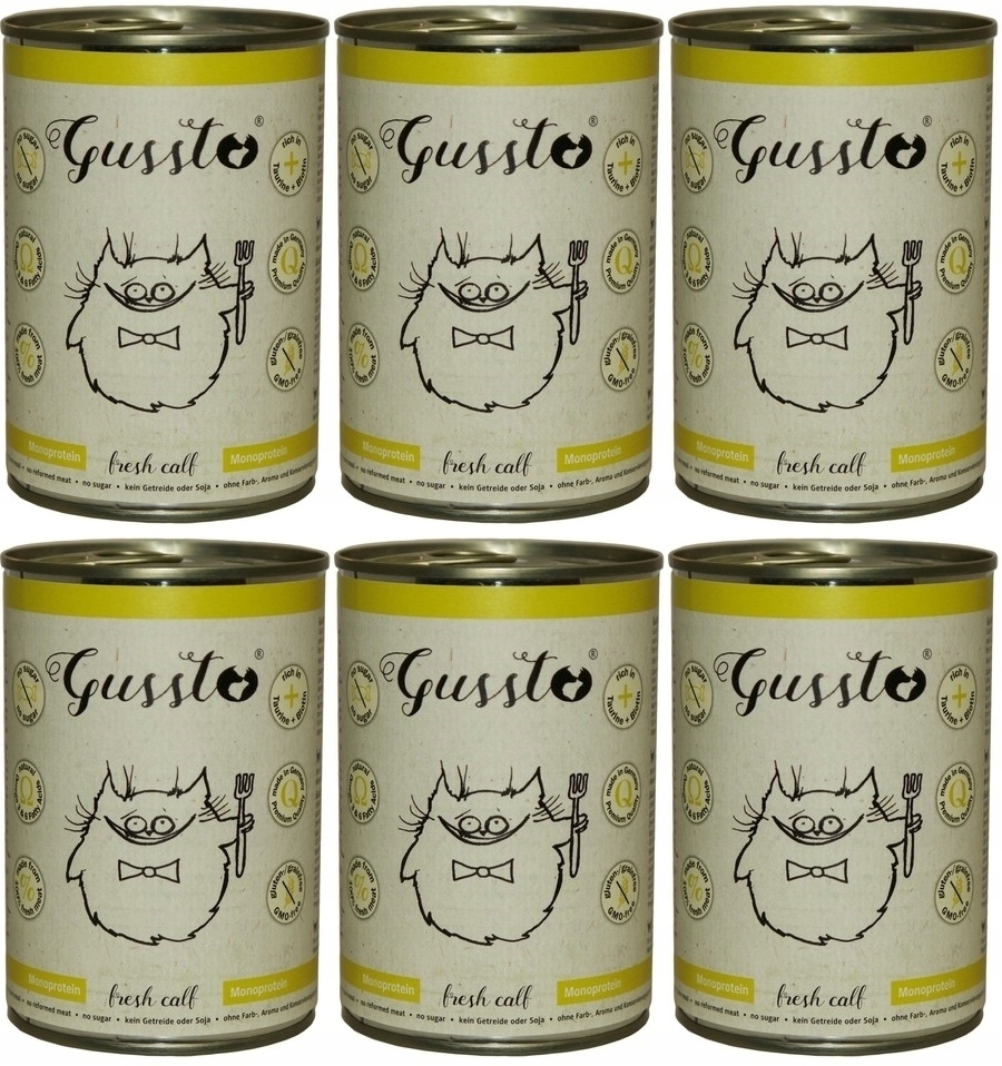 Gussto Cat Fresh Telecí 6 x 400 g