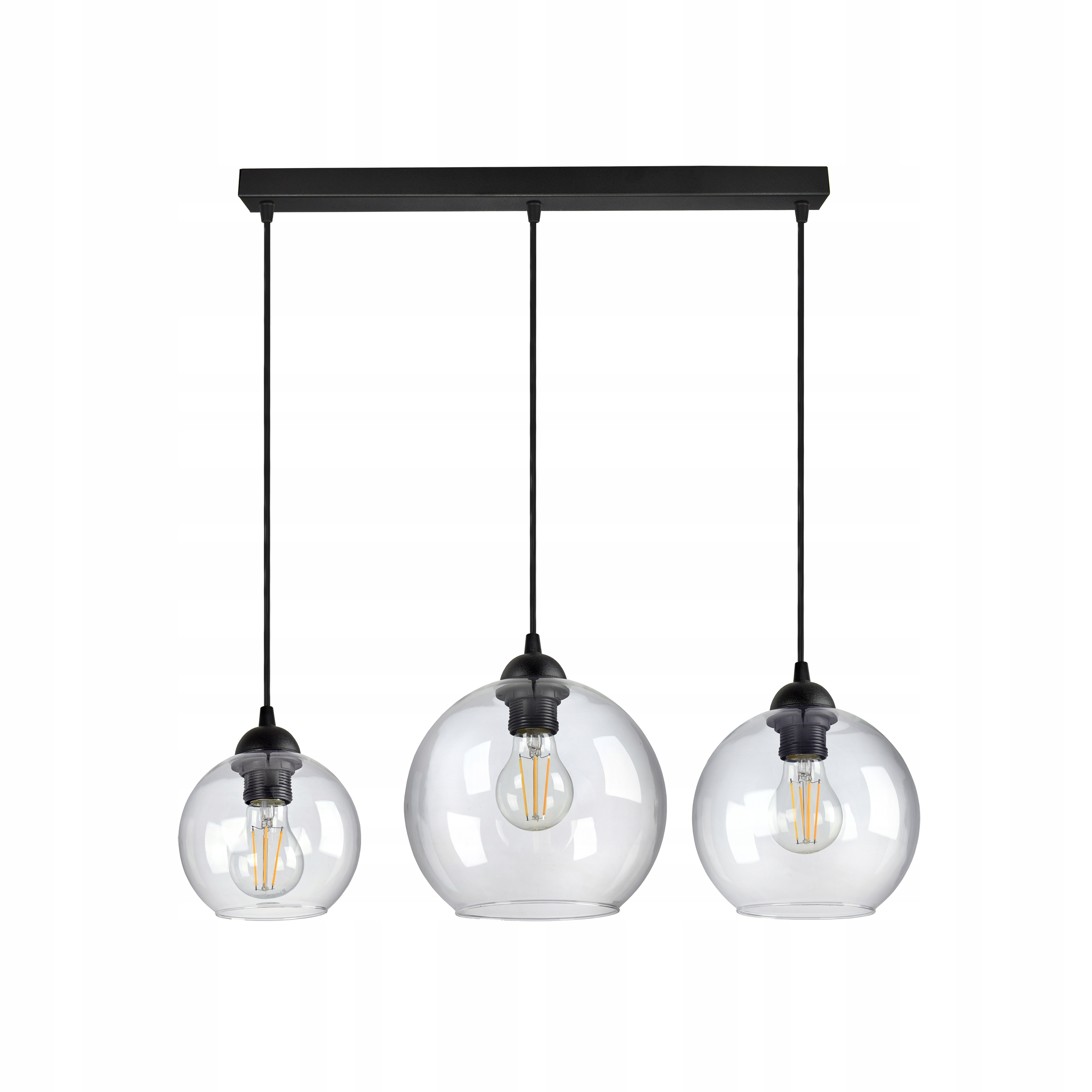 Lampa Lustr různé skleněné koule Transparentní Led