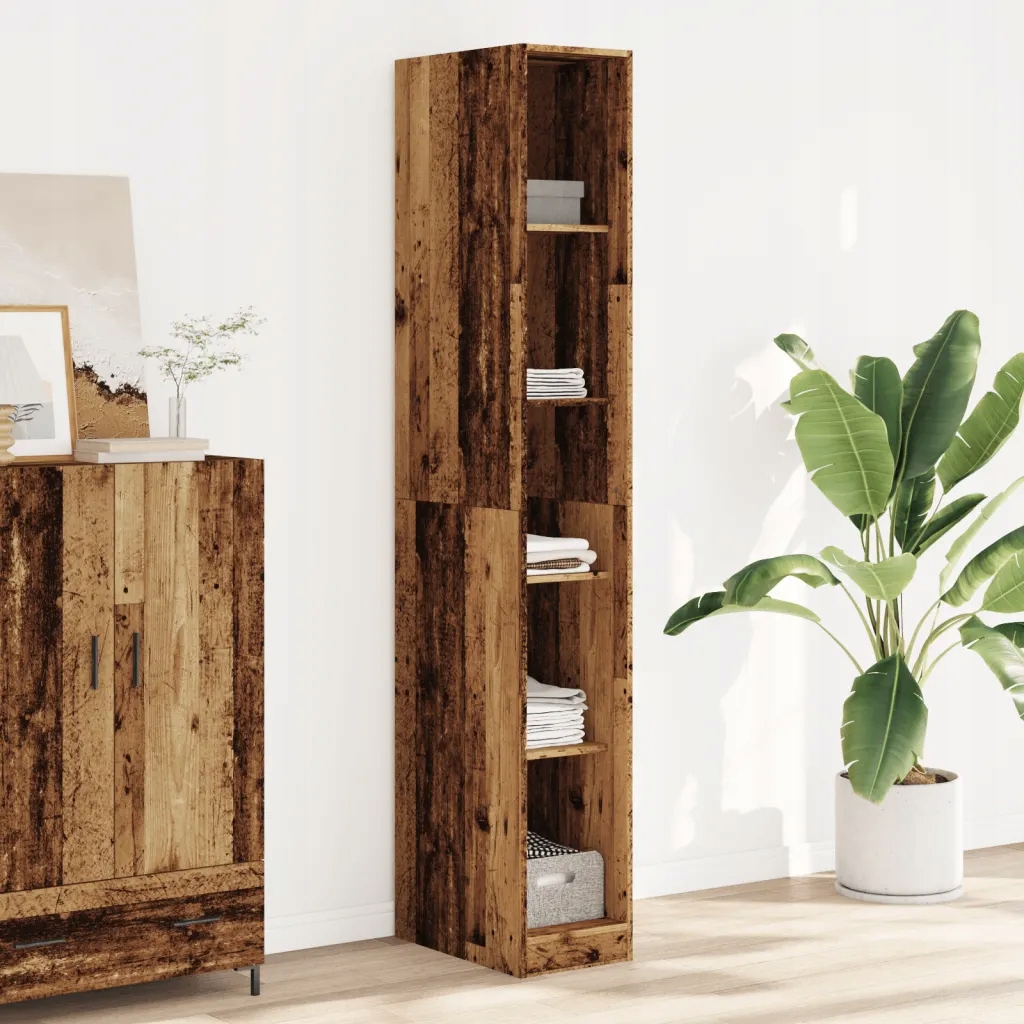 Šatní skříň old wood 30 x 50 x 200 cm kompozitní dřevo Hnědá 3307709