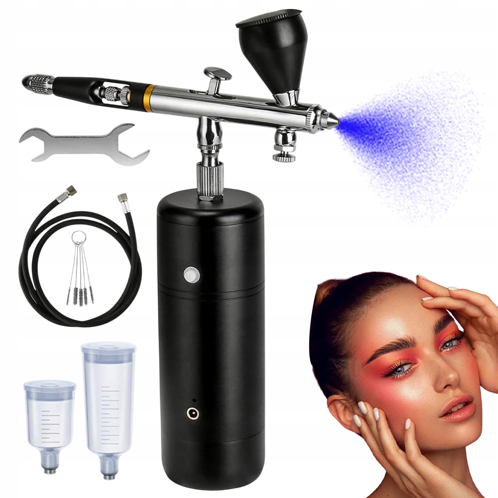 Akumulátorový Airbrush Pistole Na Malování Modelů Nehtů A Dortů, Sada