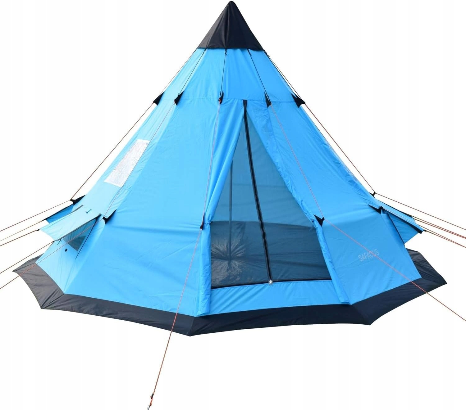 Namiot tipi dla dorosłych 6 osób Safacus wodoodporny z podwójnymi drzwiami