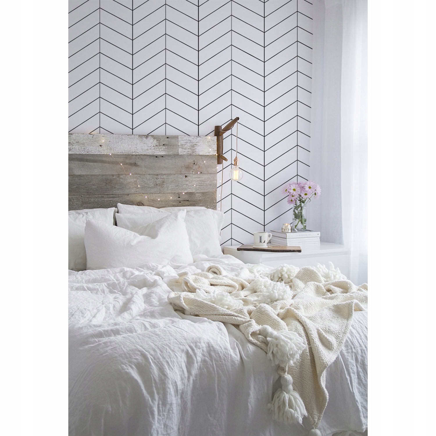 

Tapeta samoprzylepna Prosty wzór w jodełkę 250x250