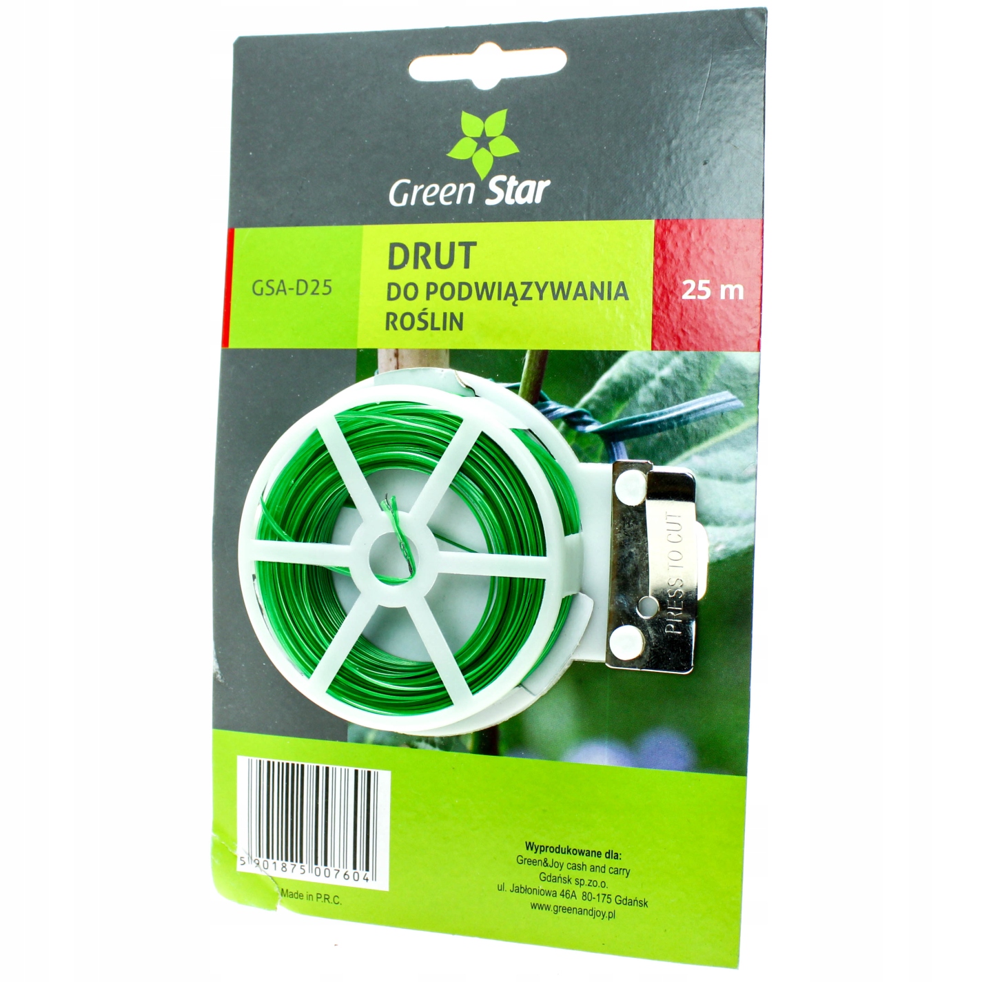 

Drut do podwiązywania wiązania roślin obcinacz 25m