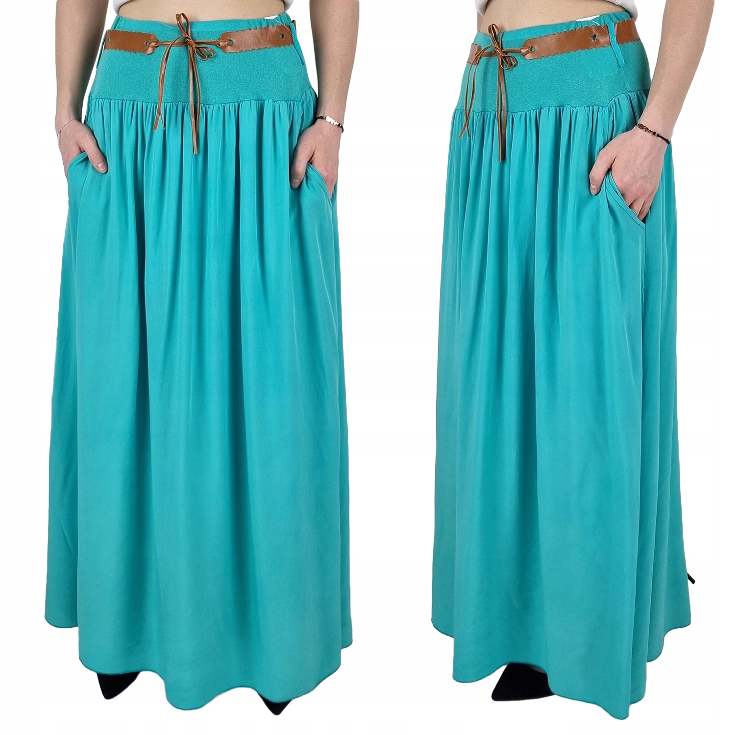 ZWIEWNA DŁUGA SPÓDNICA MAXI DO KOSTEK BOHO DAMSKA