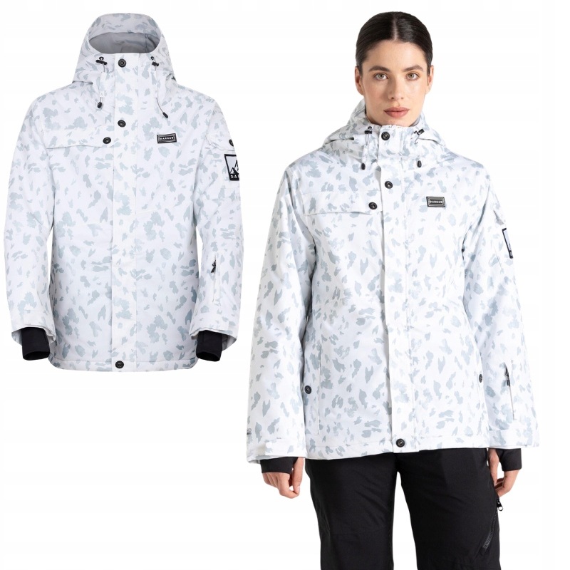 Dare 2b Ski Life Kurtka Narciarska Damska Ared 30/30 Biała Wzór R. 38