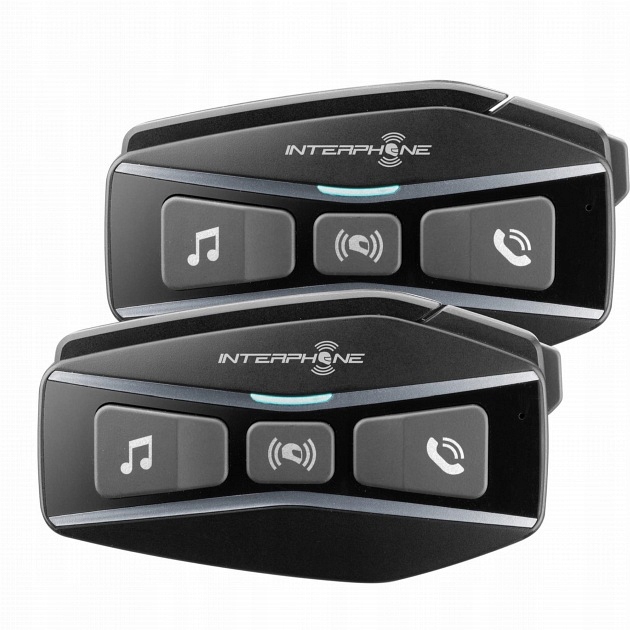Cienki interkom motocyklowy 2-pak INTERPHONE U-COM Parowanie z interkomem innej marki tak