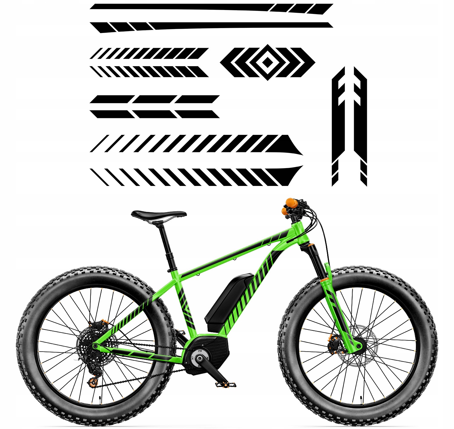 Sada univerzálních Nálepek na kolo Šipky