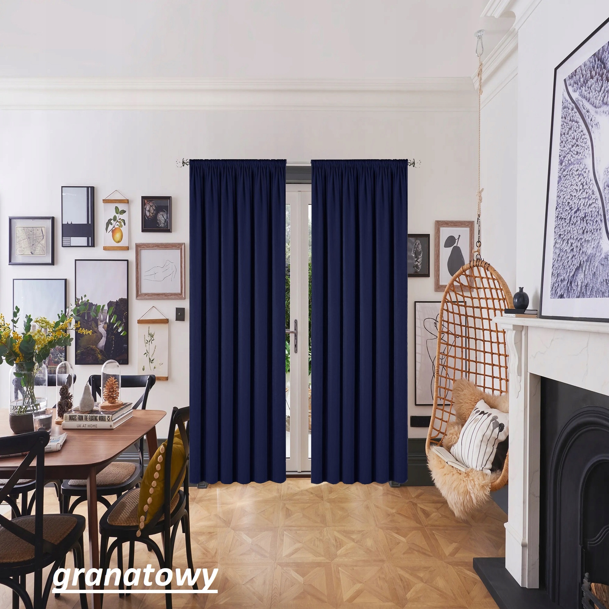 ZASŁONA DŁUGA 145 x 220 CM ZASŁONA GOTOWA Kolor wielokolorowy