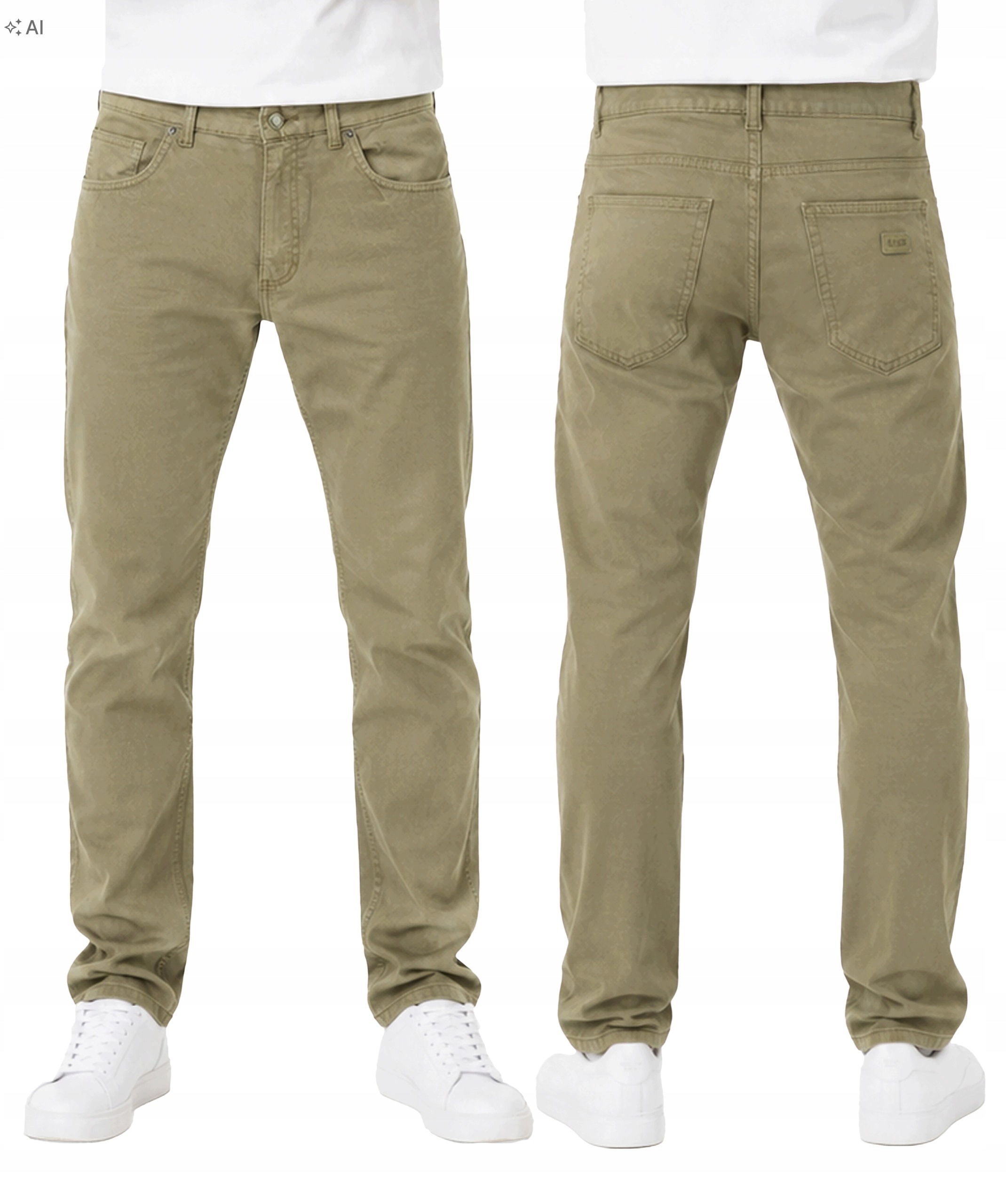 Dlouhé pánské bavlněné kalhoty pro vysoké osoby Hunter Jeans 610/22 36/36 Béžová
