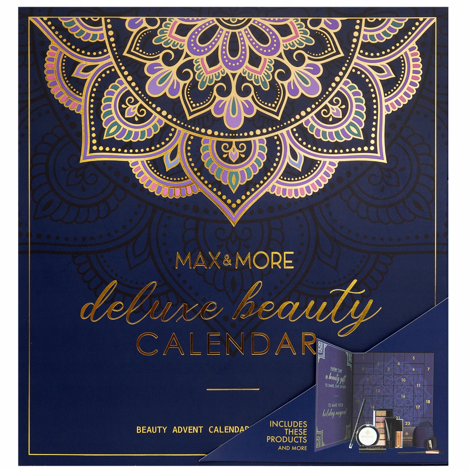 Адвент-календарь Max&More Beauty Deluxe, 24 средства для ухода за лицом и телом