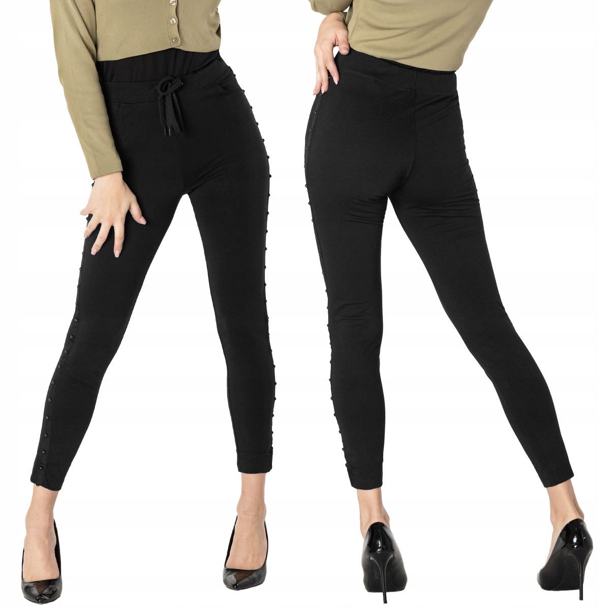 

Eleganckie Spodnie Legginsy Damskie 46702-01 r L