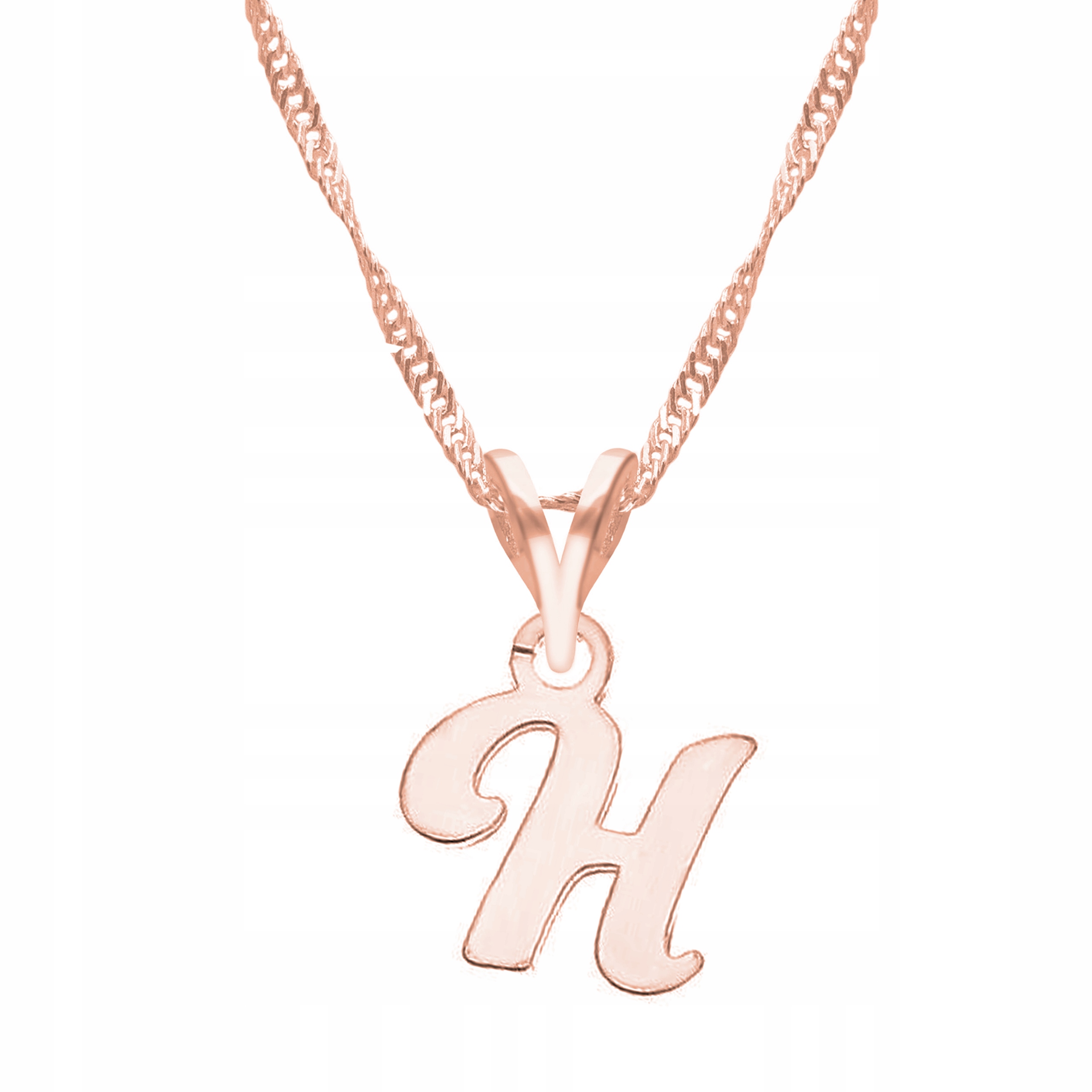 Řetízek zlatý náhrdelník 925 Písmeno H