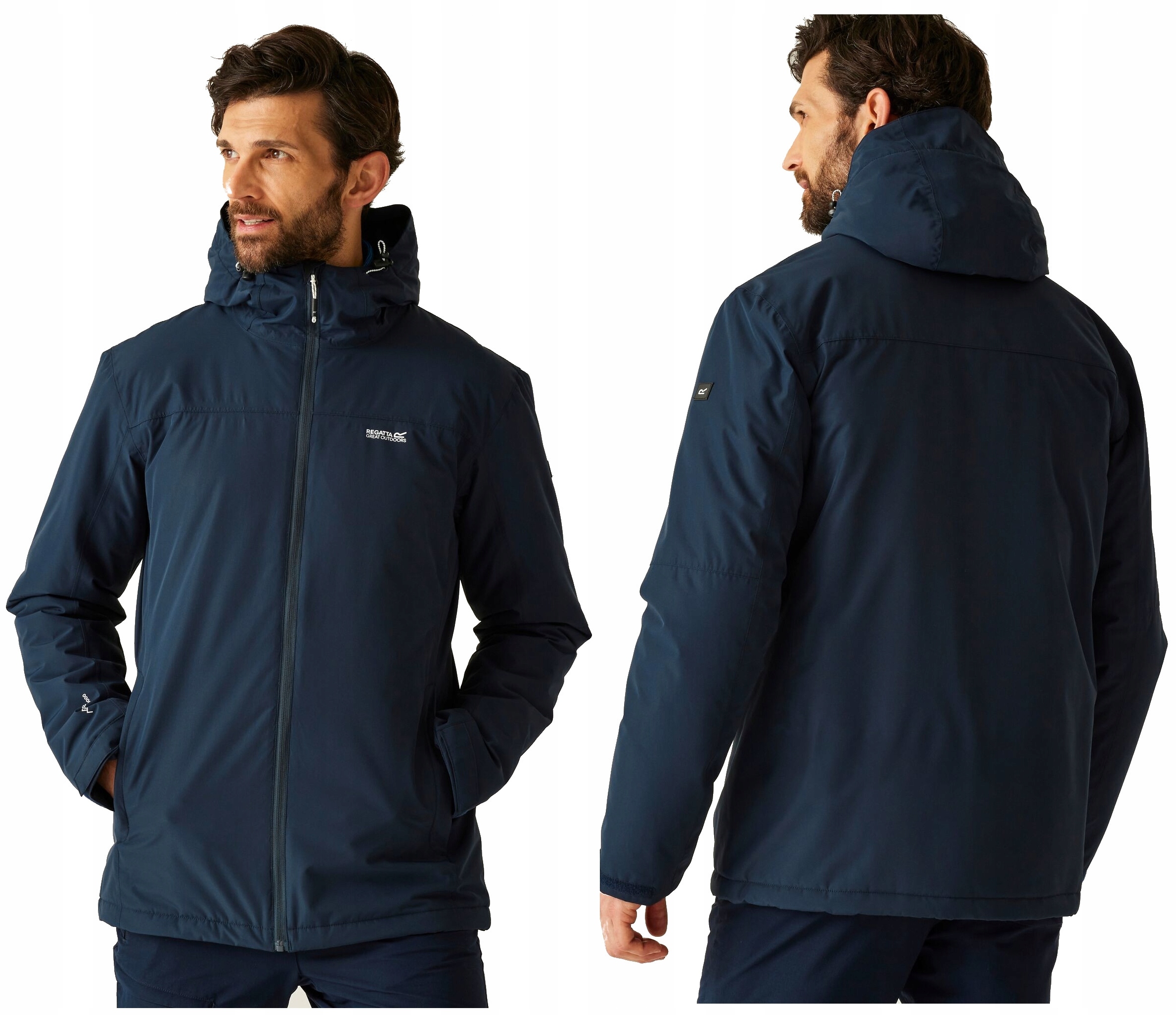 Kurtka trekkingowa męska z kapturem Regatta RMP437 10000 przejściowa S