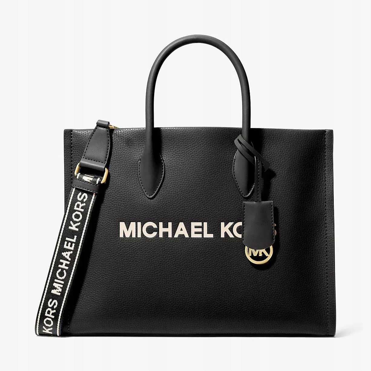 Michael Kors damska duża skórzana torebka Mirella czarna