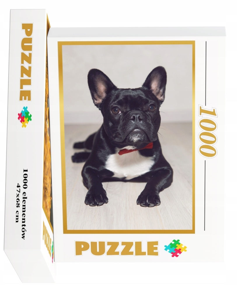 Puzzle Pies Psy Psiaki Buldog Francuski 1000el Pudełko +dowolny Tekst Imię
