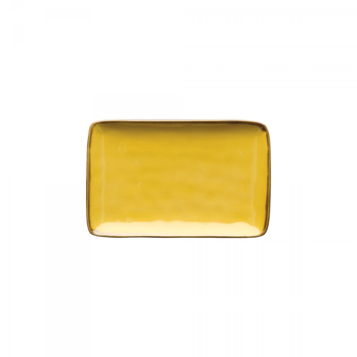 Sada 4 obdélníkových podnosů 20 x 13 cm Concerto Ocra Rose&Tulipani