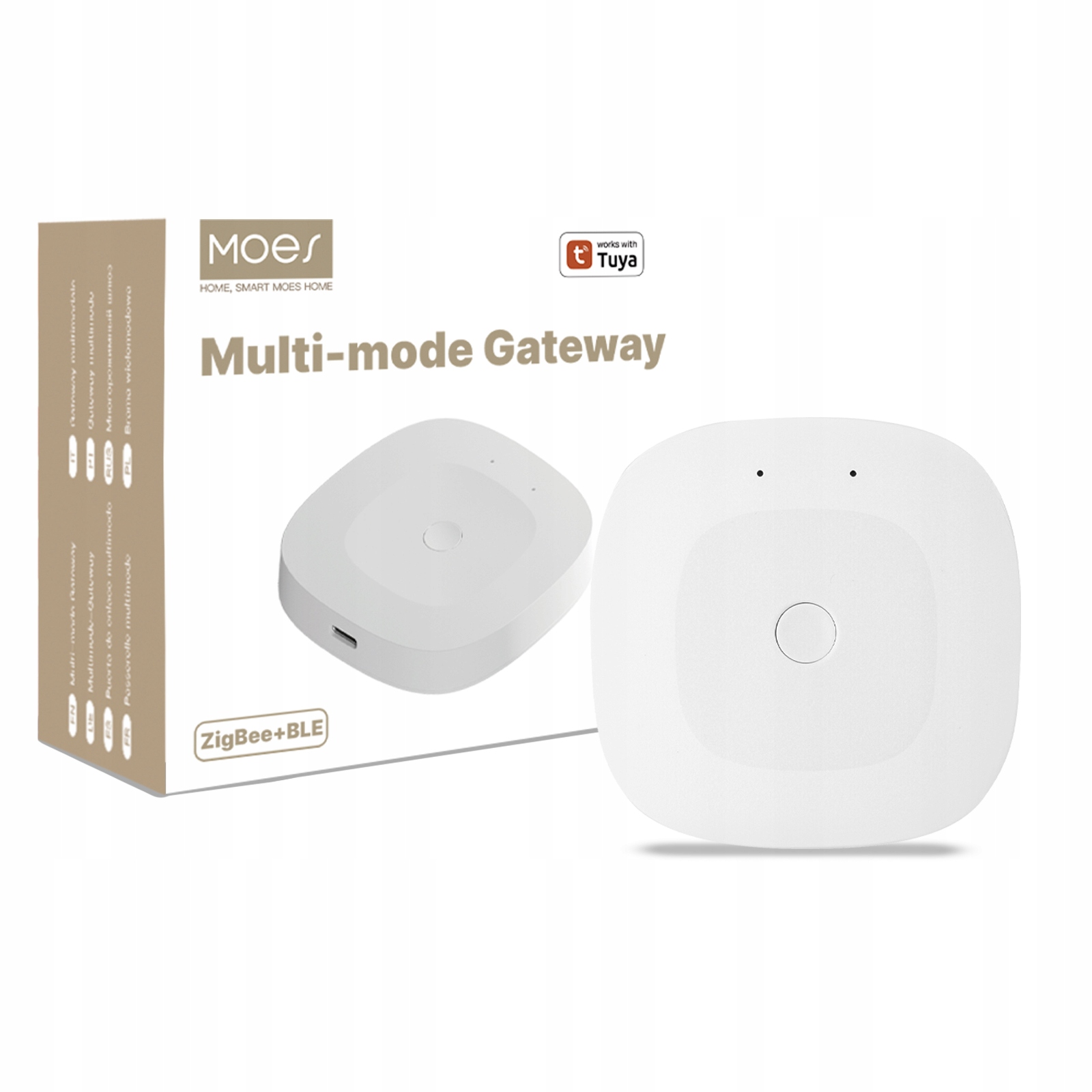 ZigBee WiFi Bluetooth Mesh brána Moes Mhub-c Tuya bílá