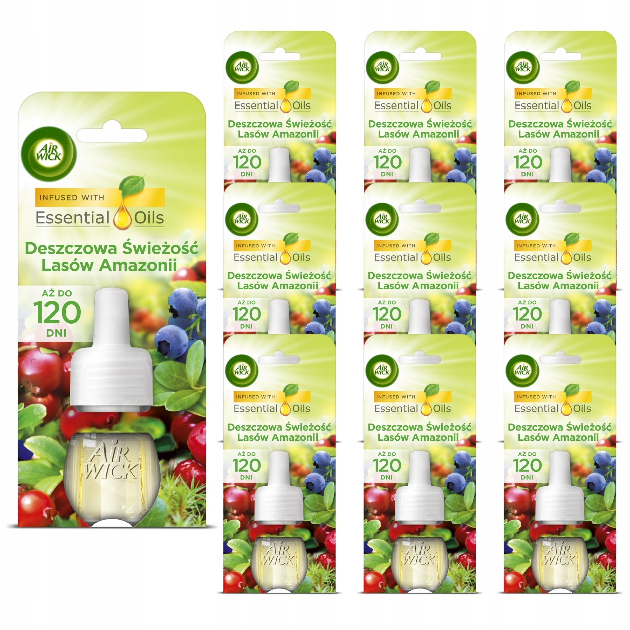 Levně Air Wick Náplně Elektrického Osvěžovače Deštivá Svěžest Lesů 10X 19ML