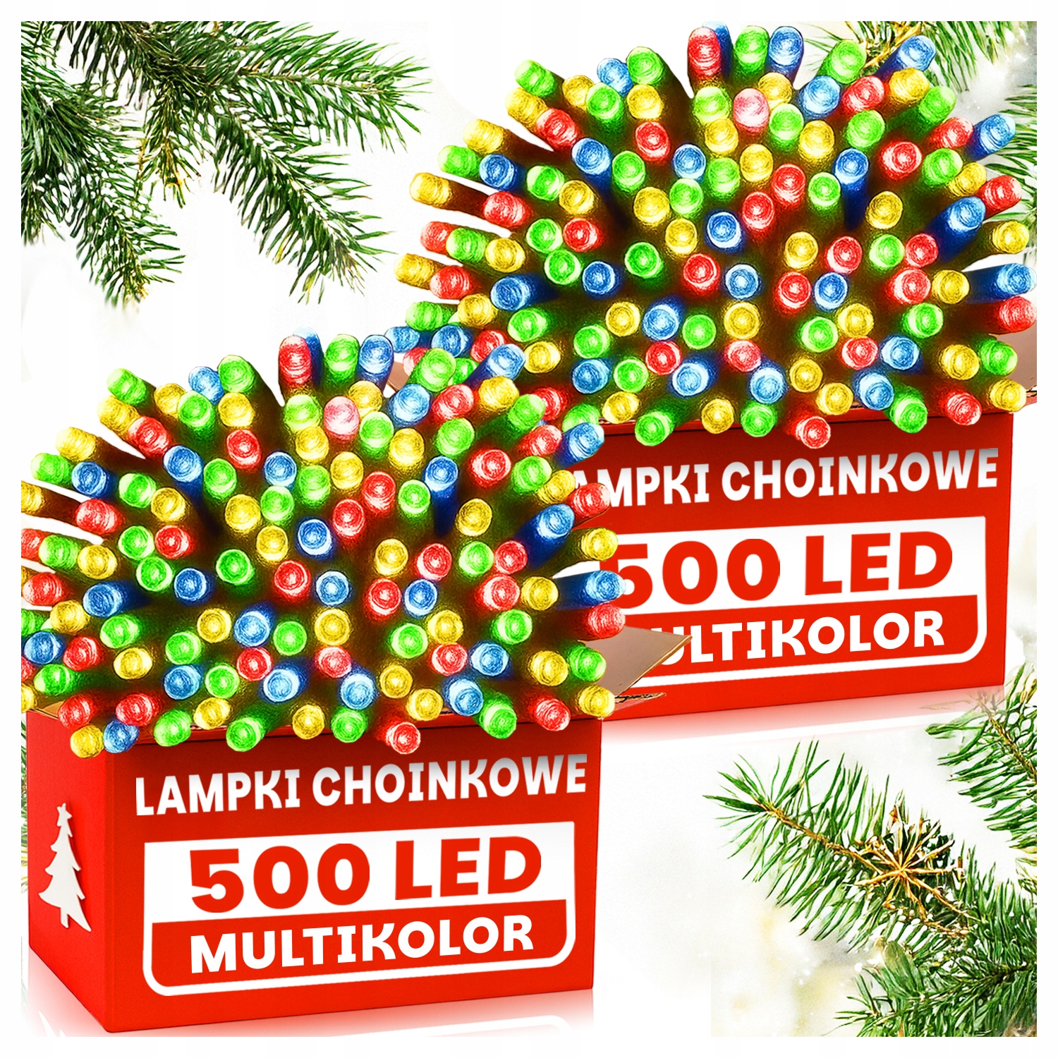 2 x Vánoční Osvětlení Na Stromeček 500 Led Multicolor Vánoční Vnitřní Venkovní