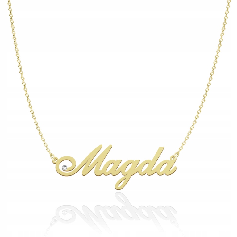 

Pozłacany Naszyjnik z imieniem Magda Dedykacja